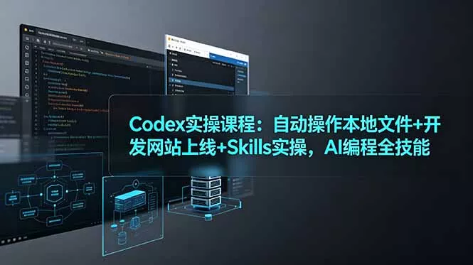 Codex实操课程：自动操作本地文件+开发网站上线+Skills实操，AI编程全技能 - 网创在线