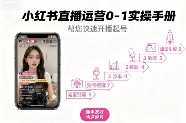 小红书直播运营0-1实操手册，帮您快速开播起号 - 网创在线