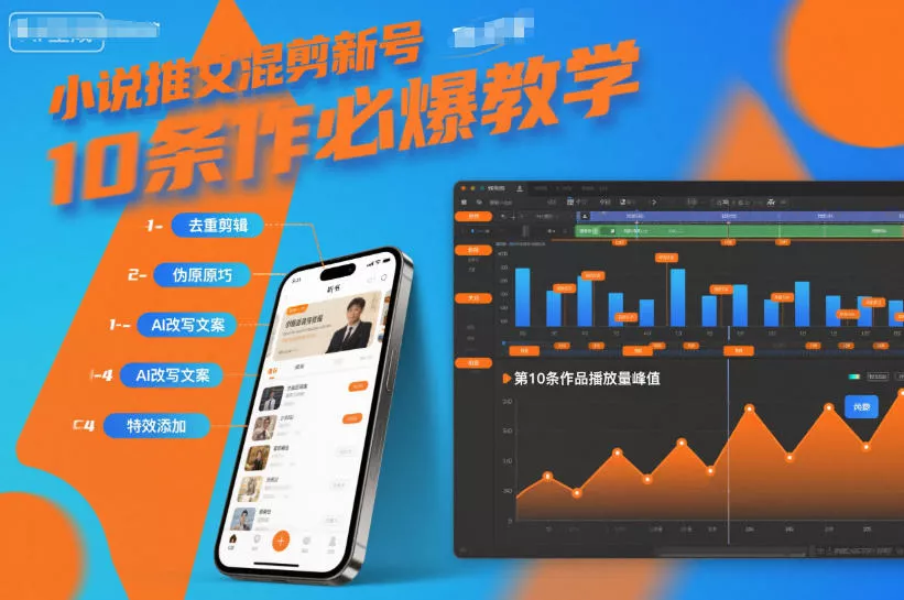 小说推文混剪新号10条必爆教学，伪原创10条作品必爆技巧 - 网创在线
