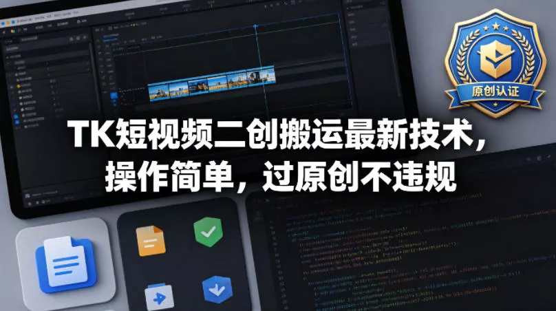 TK短视频二创搬运最新技术，操作简单，过原创不违规 - 网创在线
