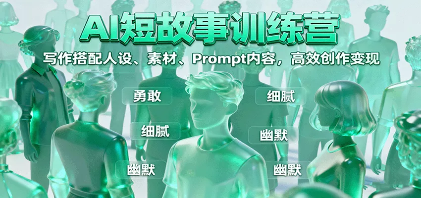 AI短故事训练营：写作搭配人设、素材、Prompt内容，高效创作变现 - 网创在线