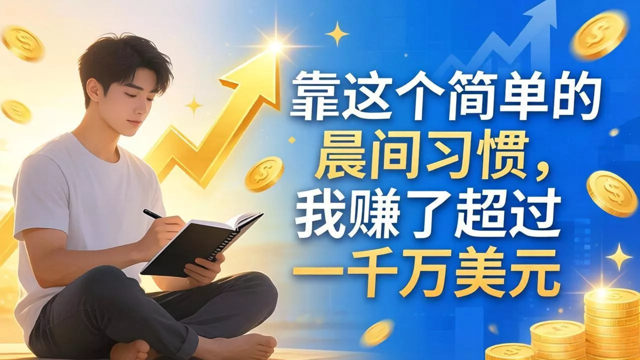 付费文章:靠这个简单的晨间习惯,我赚了超过一千万美元 付费文章:靠这个简单的晨间习惯,我赚了超过一千万美元