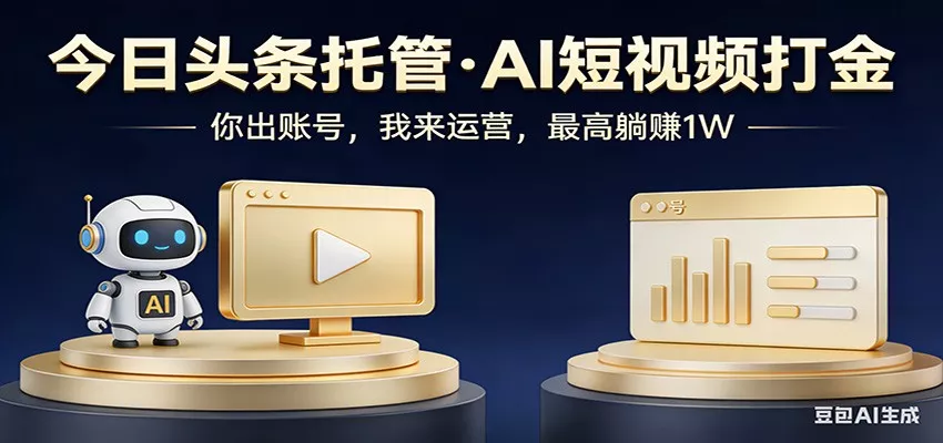 头条号AI托管，我提供作品，你提供账号，每天5分钟发布，小白躺赚3000+ - 网创在线