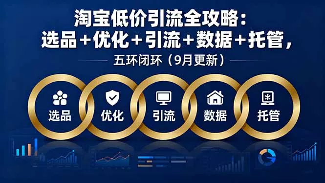 淘宝低价引流全攻略：选品＋优化＋引流＋数据＋托管，五环闭环(9月更新 - 网创在线