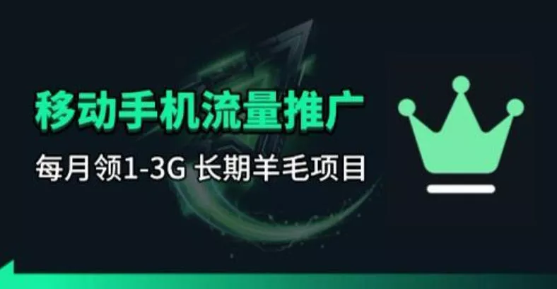 手机流量领取推广_每月一轮，刚需类的长期项目 - 网创在线
