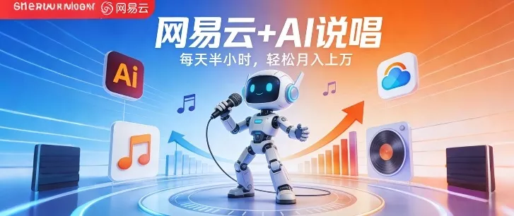网易云+AI说唱，每天半小时，AI内容创作+流量变现，轻松月入1W - 网创在线
