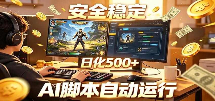 三角洲全自动挂机，AI脚本躺赚，日化500+ - 网创在线