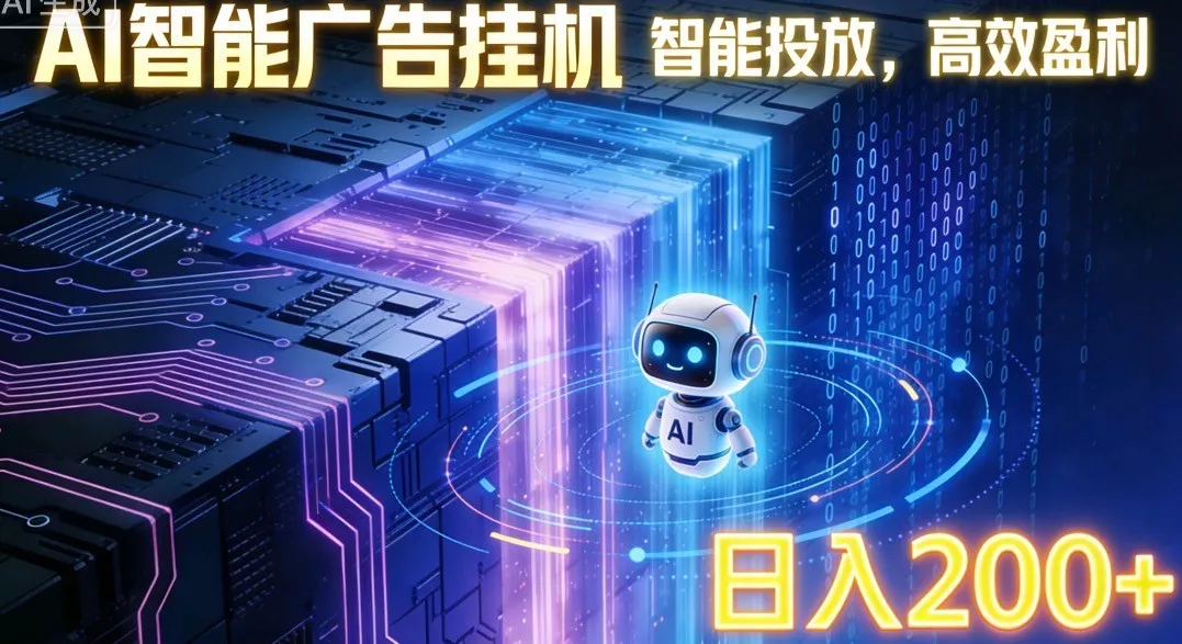 ai智能广告挂机项目，合规挂载广告即可赚取收益，单日收益可达400～500+ - 网创在线