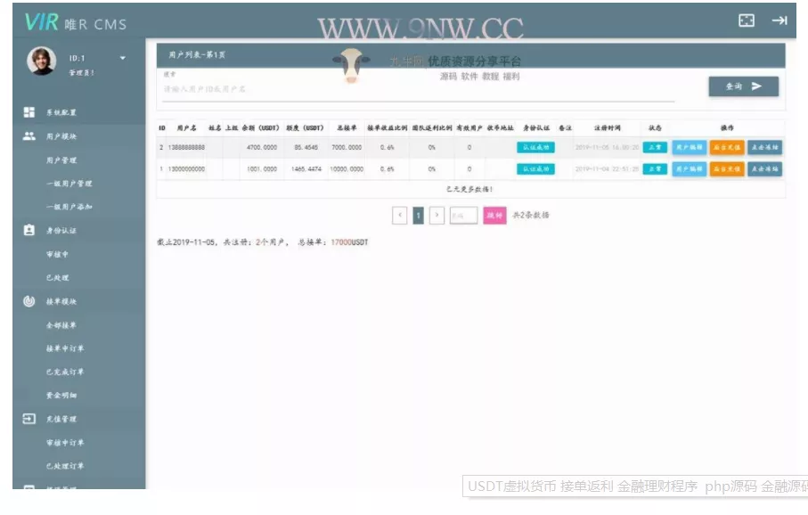 图片[3] - USDT虚拟货币 接单返利 金融理财程序 - 网创在线