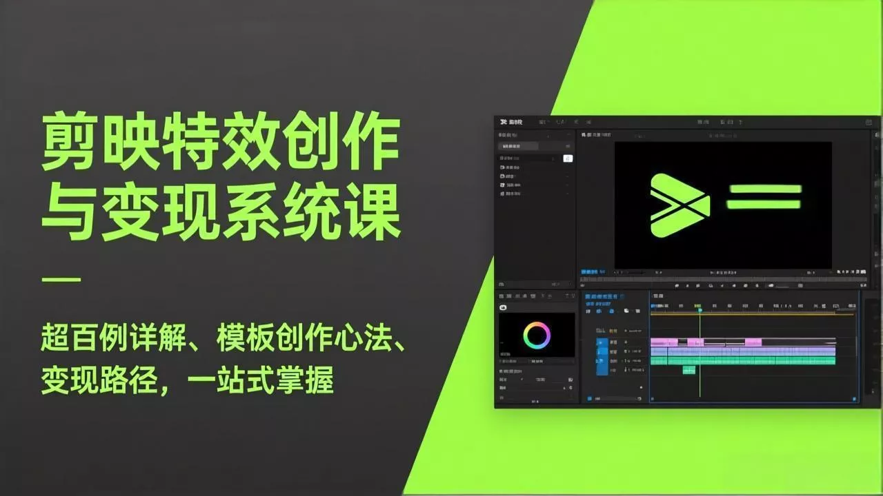 剪映特效创作与变现系统课，超百例详解、模板创作心法、变现路径，一站式掌握 - 网创在线