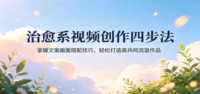 治愈系视频创作四步法:掌握文案画面搭配技巧,轻松打造高共鸣流量作品 - 网创在线