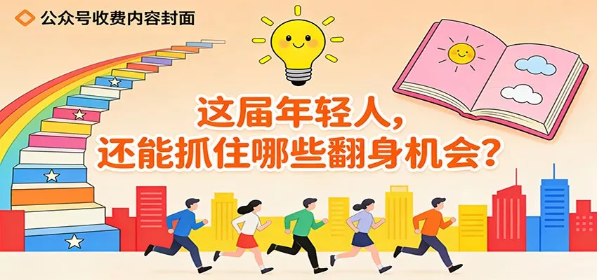 公众号收费内容《这届年轻人，还能抓住哪些翻身机会？》 - 网创在线