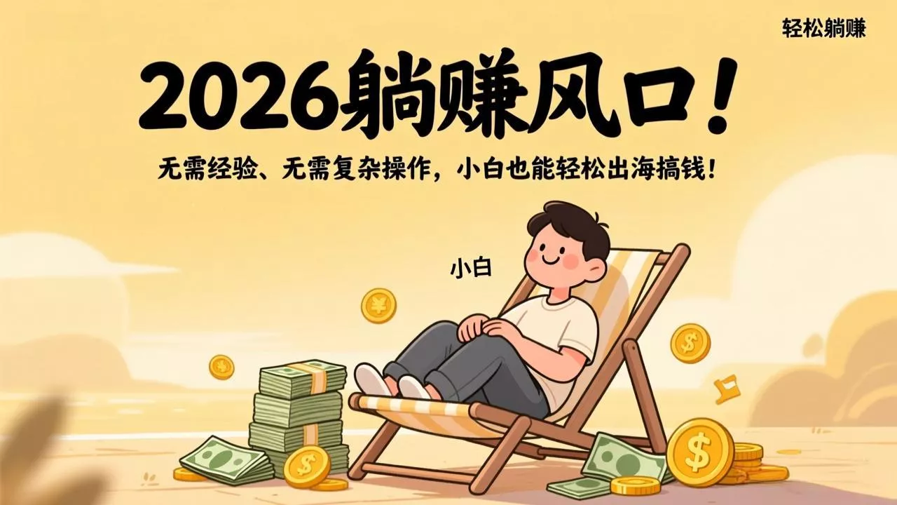 2026躺赚风口！无需经验、无需复杂操作，小白也能轻松出海搞钱！ - 网创在线