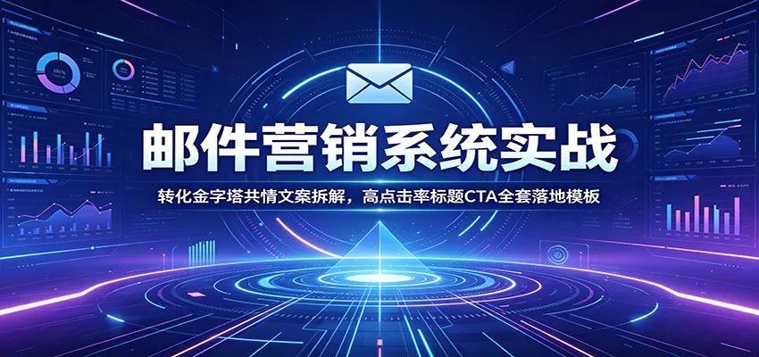 邮件营销系统实战：转化金字塔共情文案拆解，高点击率标题CTA全套落地模板 - 网创在线