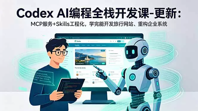 Codex AI编程全栈开发课-更新：MCP服务+Skills工程化，学完能开发旅行网站、重构企业系统 - 网创在线