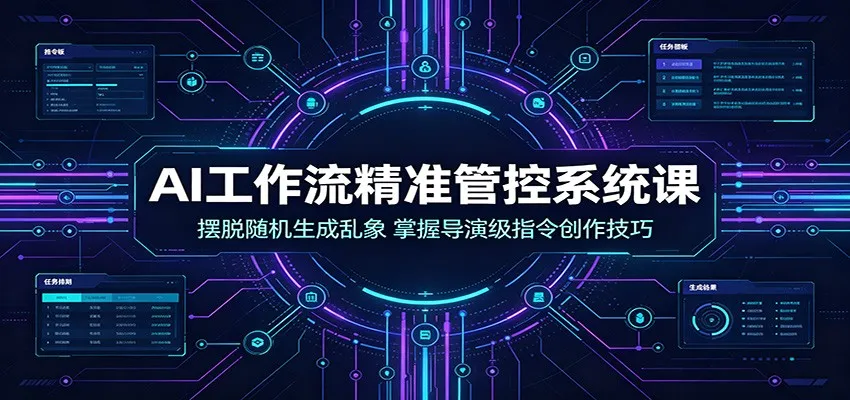 AI工作流精准管控系统课:摆脱随机生成乱象,掌握导演级指令创作技巧 - 网创在线