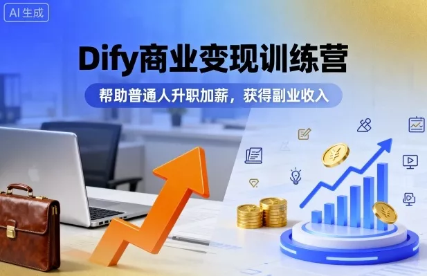 Dify商业变现训练营，帮助普通人升职加薪，获得副业收入 - 网创在线