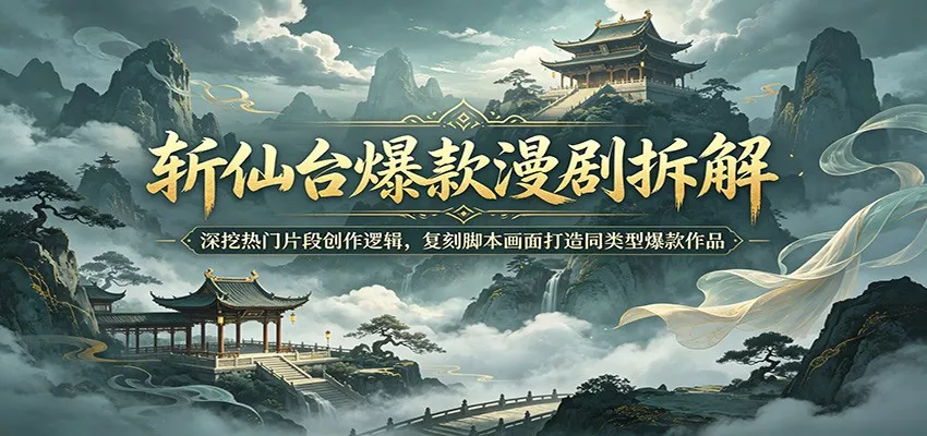 斩仙台爆款漫剧拆解：深挖热门片段创作逻辑，复刻脚本画面打造同类型爆款作品 - 网创在线