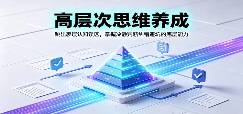 高层次思维养成:跳出表层认知误区,掌握冷静判断纠错避坑的底层能力 - 网创在线