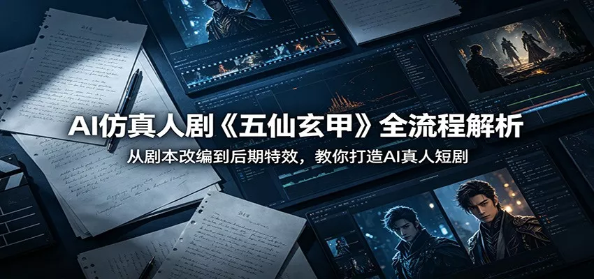 AI仿真人剧《五仙玄甲》全流程解析：从剧本改编到后期特效，教你打造AI真人短剧 - 网创在线