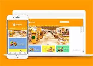 简洁食品百货英文外贸类网站模板 - 网创在线