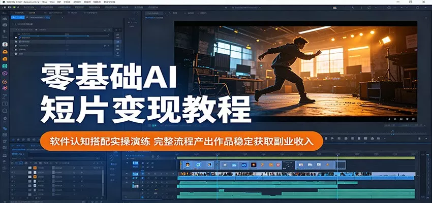 零基础AI短片变现教程：软件认知搭配实操演练，完整流程产出作品稳定获取副业收入 - 网创在线