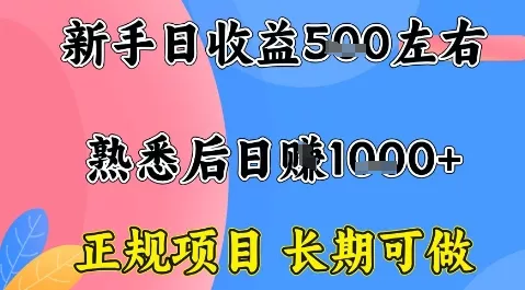 全年可变现项目，收益高无门槛，正规项目，长期可做，一天收益1k+一台电脑在家创业【揭秘】 - 网创在线