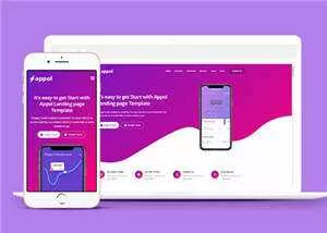 简约手机APP官方展示HTML模板下载 - 网创在线