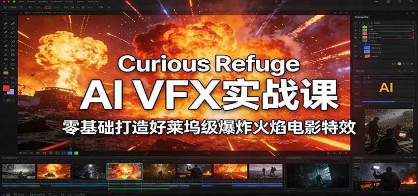 Curious Refuge AI VFX实战课，零基础打造好莱坞级爆炸火焰电影特效 - 网创在线