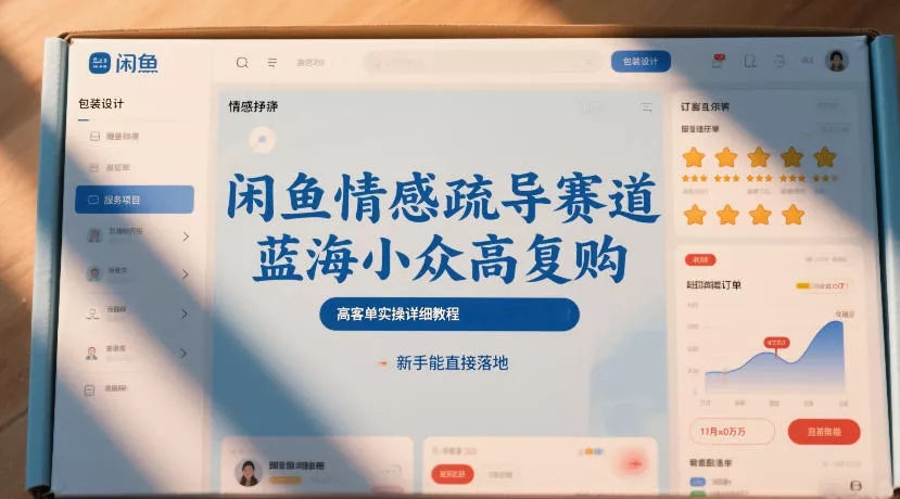 闲鱼情感疏导赛道，蓝海小众高复购，高客单实操详细教程，新手能直接落地 - 网创在线
