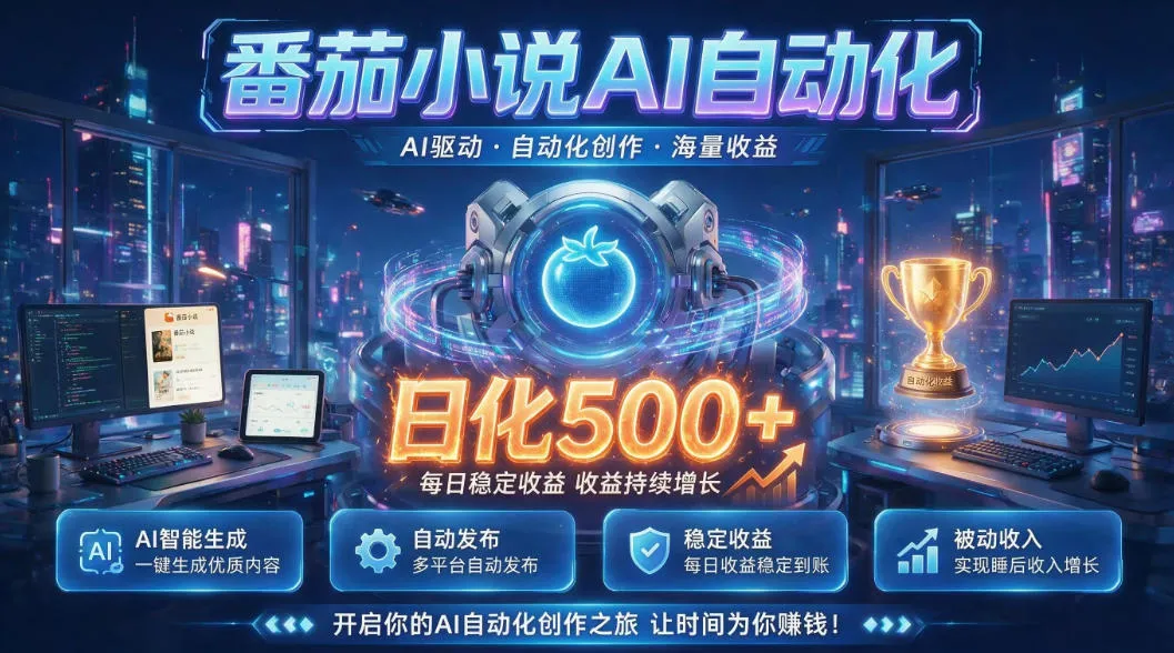 小白可做番茄AI，居家轻创业，每日稳赚500➕，普通人低门槛轻松线上增收【揭秘】 - 网创在线