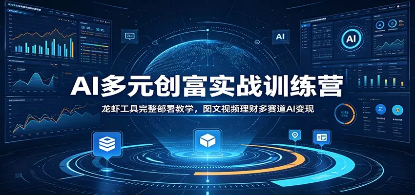 AI多元创富实战训练营：龙虾工具完整部署教学，图文视频理财多赛道AI变现 - 网创在线