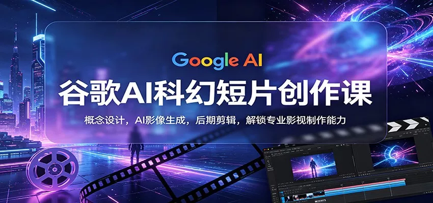 谷歌AI科幻短片创作课：概念设计，AI影像生成，后期剪辑，解锁专业影视制作能力 - 网创在线