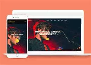 响应式音乐达人HTML5网站模板 - 网创在线