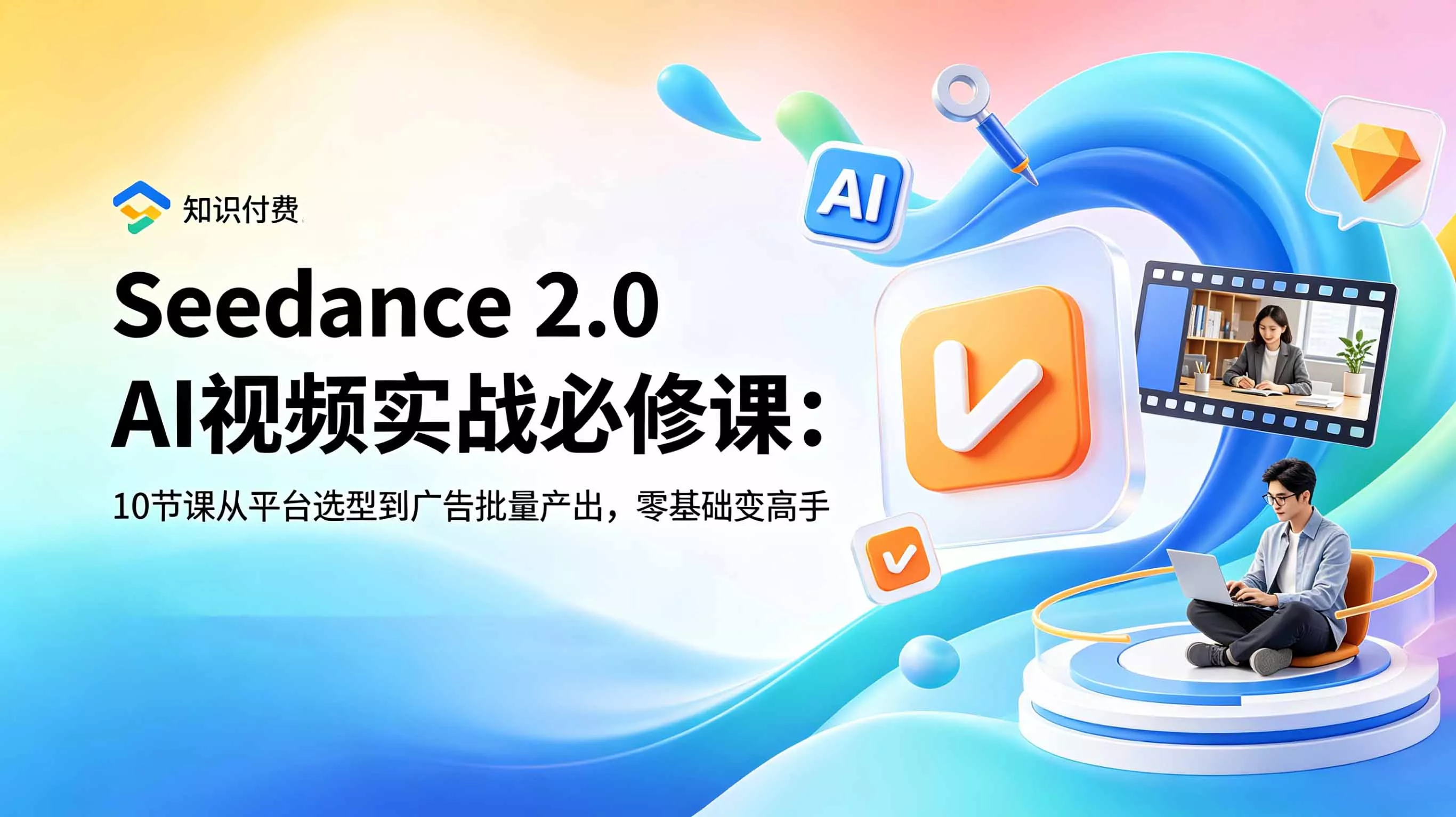 Seedance 2.0 AI视频实战必修课：10节课从平台选型到广告批量产出，零基础变高手 - 网创在线