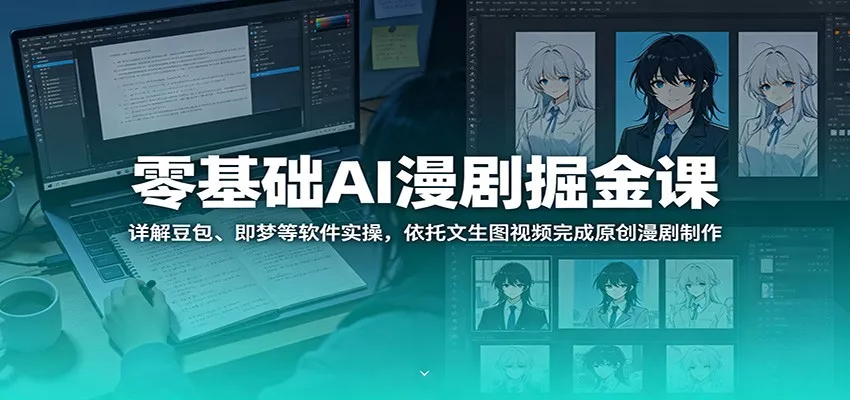 零基础AI漫剧掘金课：详解豆包、即梦等软件实操，依托文生图视频完成原创漫剧制作 - 网创在线
