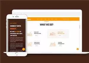 简约工业生产企业网站html模板下载 - 网创在线