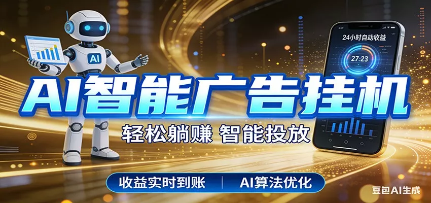 智能广告挂机新时代，利用碎片化时间实现稳定被动收益，AI帮你持续盈利 - 网创在线