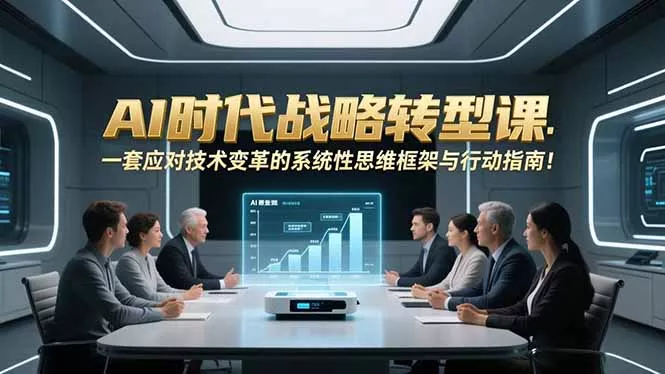 AI时代战略转型课：一套应对技术变革的系统性思维框架与行动指南！ - 网创在线