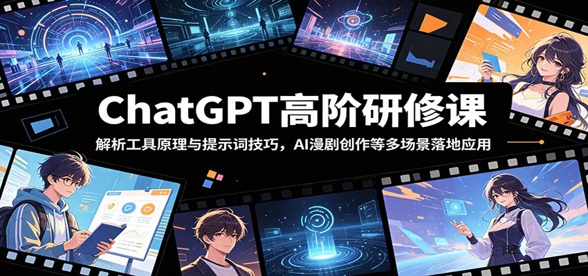 ChatGPT高阶研修课：解析工具原理与提示词技巧，AI漫剧创作等多场景落地应用 - 网创在线