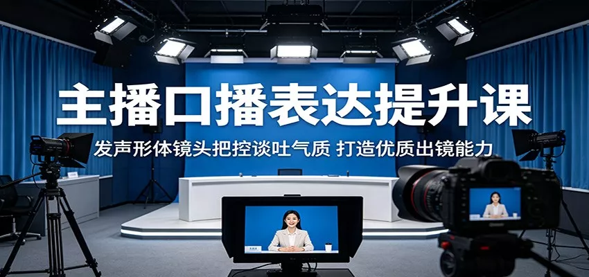 主播口播表达提升课：发声形体镜头把控谈吐气质，打造优质出镜能力 - 网创在线