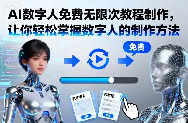 AI数字人免费无限次教程制作，让你轻松掌握数字人的制作方法 - 网创在线