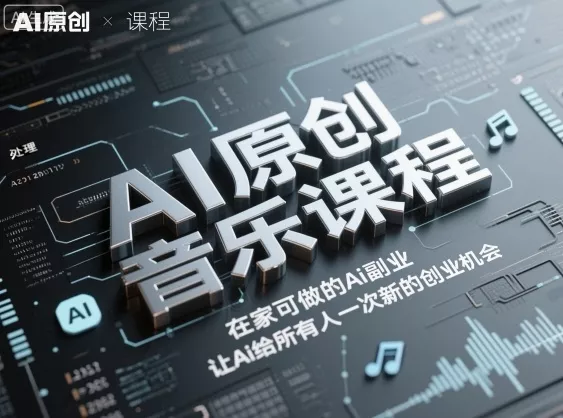 AI原创音乐课程，在家可做的Ai副业，让Ai给所有人一次新的创业机会 - 网创在线