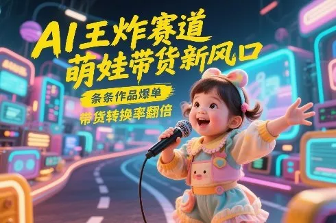 AI王炸赛道，萌娃带货新风口，条条作品爆单，带货转换率翻倍，核心逻辑拆解 - 网创在线