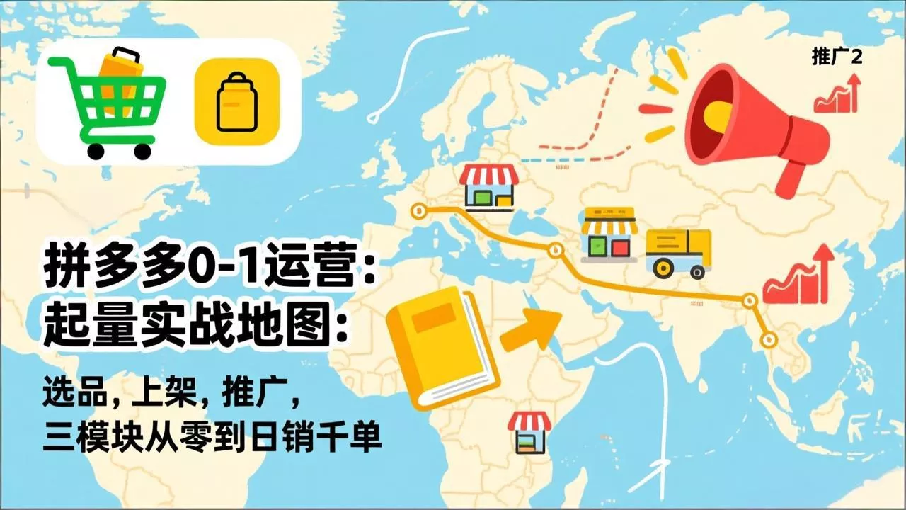 拼多多0-1运营:起量实战地图:选品,上架,推广,三模块从零到日销千单 拼多多0-1运营:起量实战地图:选品,上架,推广,三模块从零到日销千单