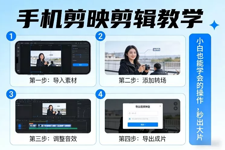 手机剪映剪辑教学，小白也能学会的操作，秒出大片 - 网创在线