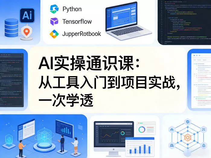 AI实操通识课，从工具入门到项目实战，一次学透 - 网创在线