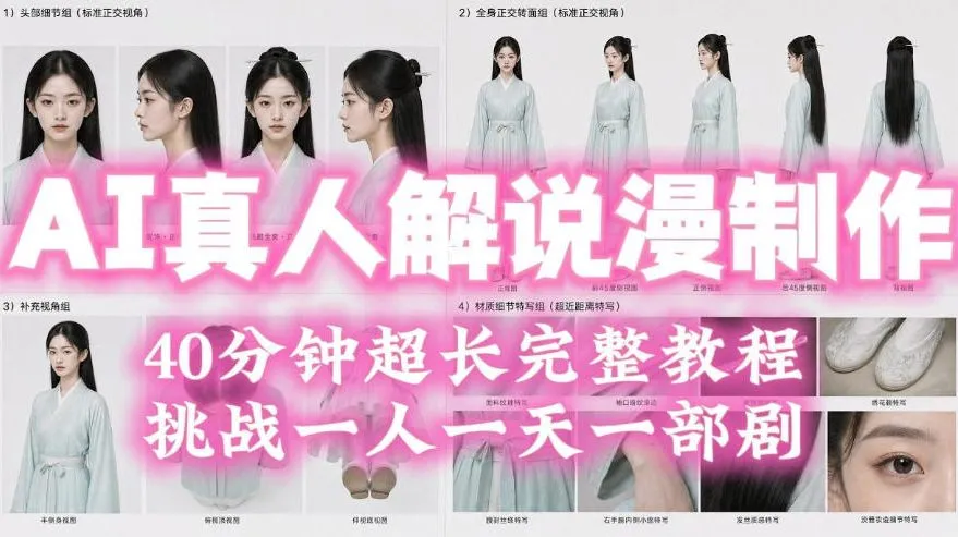 2026年AI真人解说漫剧自动批量化制作教程,40分钟超长完整,自动批量化制作,挑战一人一天一部剧! - 网创在线