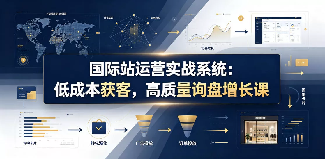 国际站运营实战系统：低成本获客，高质量询盘增长课(更新26年) - 网创在线