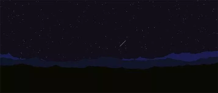 html5 canvas山顶夜空流星划过背景动画特效 - 网创在线